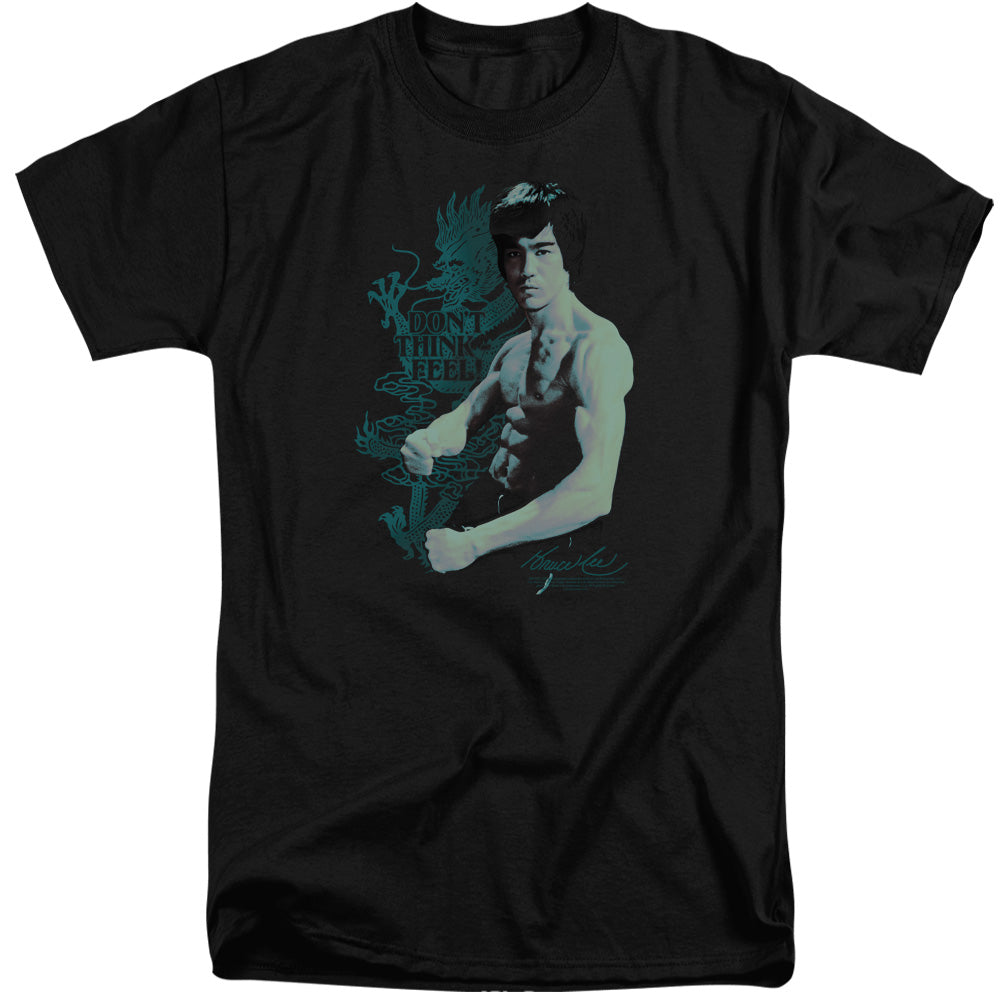 AN OFFCIALLY LICENSED BRUCE LEE FEEL MEN'S TALL FIT T-SHIRT BLACK