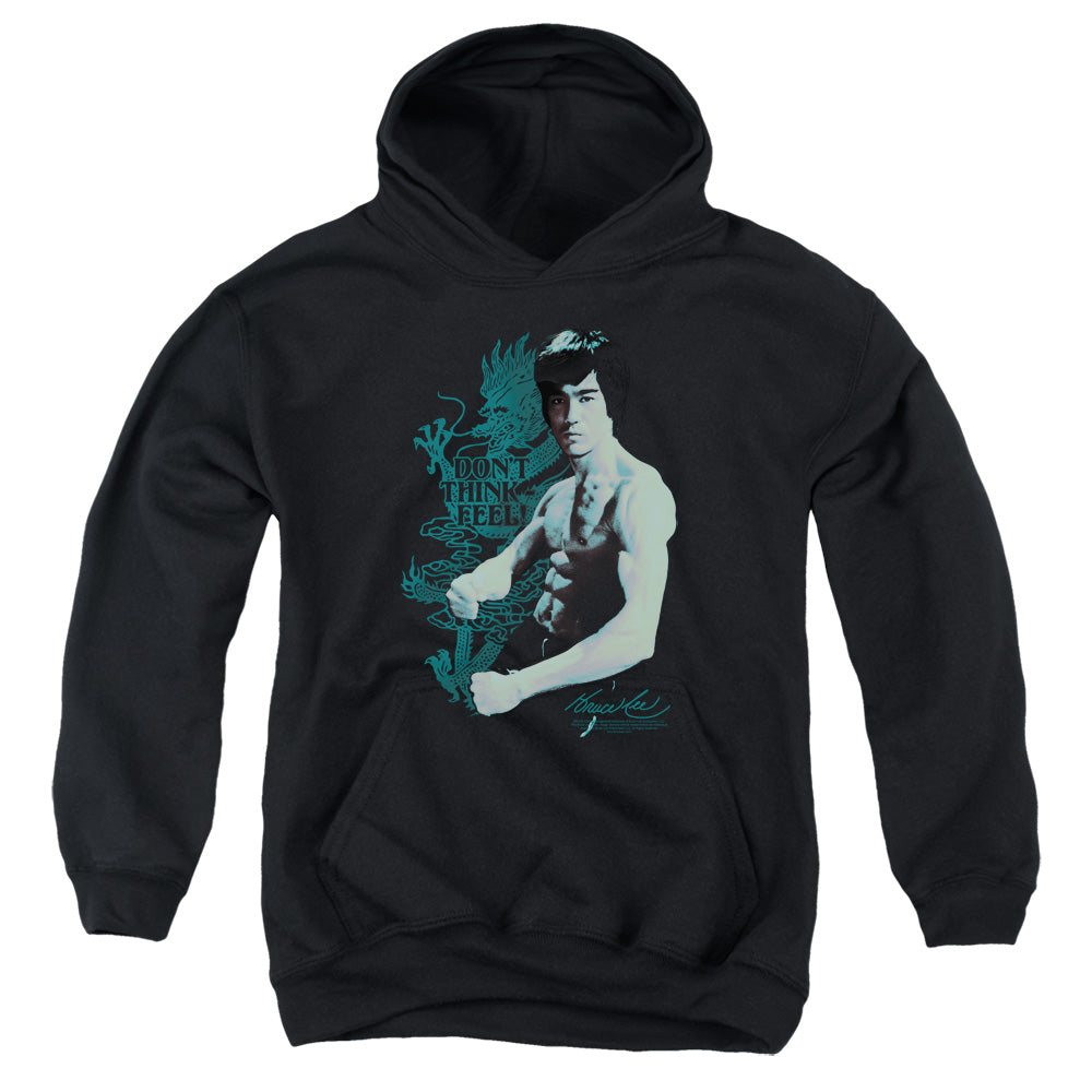 AN OFFCIALLY LICENSED BRUCE LEE FEEL YOUTH HOODIE BLACK