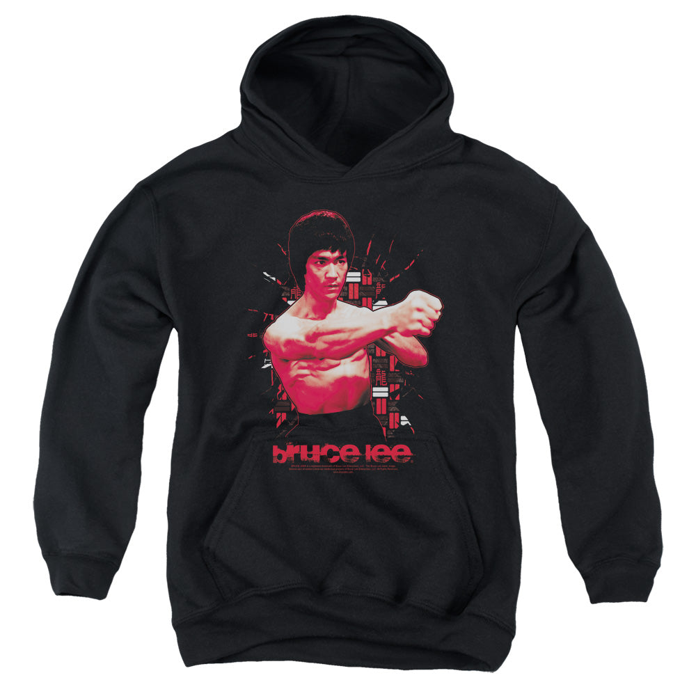 AN OFFCIALLY LICENSED BRUCE LEE THE SHATTERING FIST YOUTH HOODIE BLACK