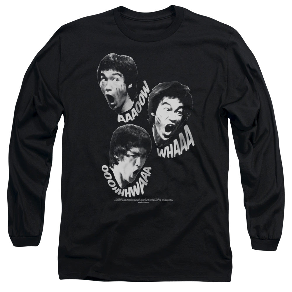 AN OFFCIALLY LICENSED BRUCE LEE SOUNDS OF THE DRAGON MEN'S LONG SLEEVE T-SHIRT BLACK