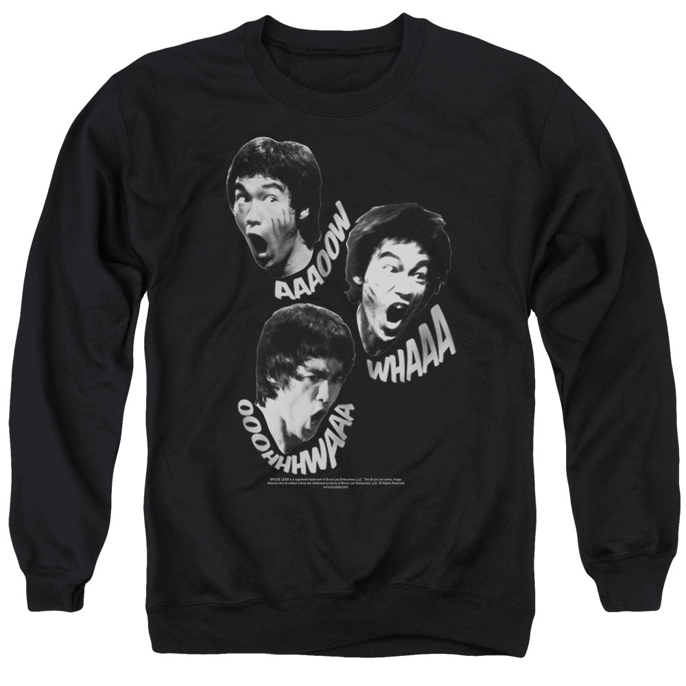 AN OFFCIALLY LICENSED BRUCE LEE SOUNDS OF THE DRAGON ADULT UNISEX CREWNECK SWEATSHIRT BLACK