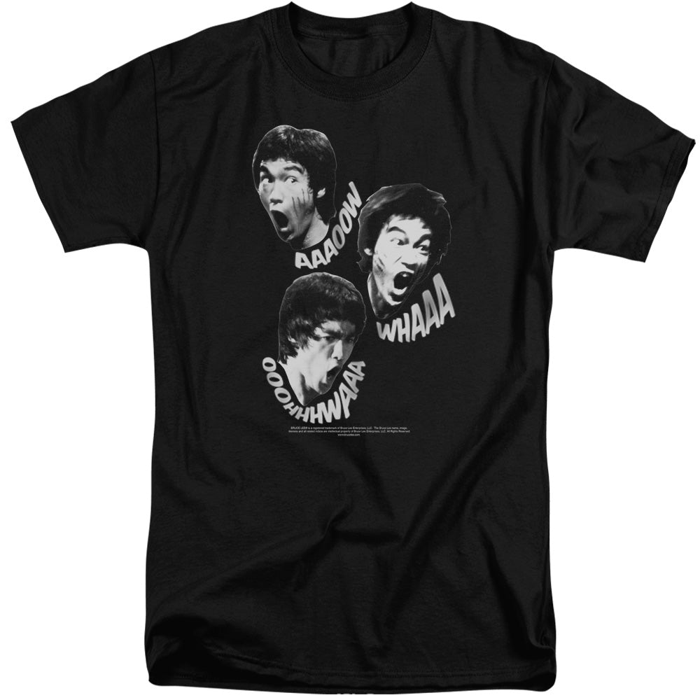AN OFFCIALLY LICENSED BRUCE LEE SOUNDS OF THE DRAGON MEN'S TALL FIT T-SHIRT BLACK