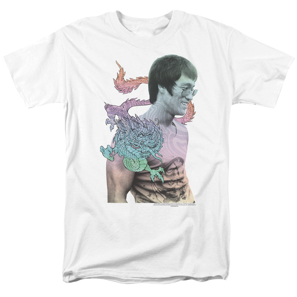 AN OFFCIALLY LICENSED BRUCE LEE A LITTLE BRUCE MEN'S REGULAR FIT T-SHIRT WHITE