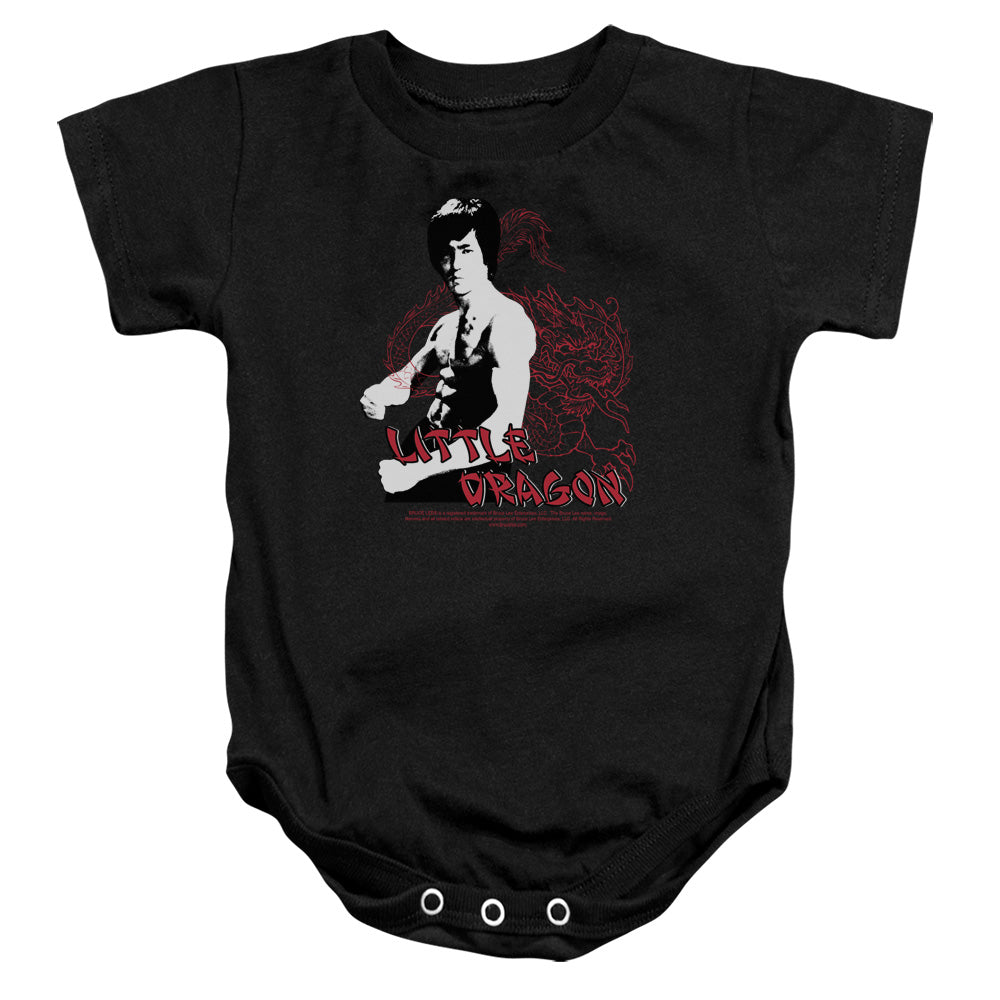 AN OFFCIALLY LICENSED BRUCE LEE LITTLE DRAGON BABY BODYSUIT BLACK