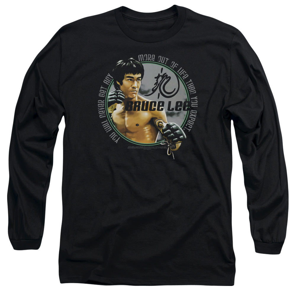 AN OFFCIALLY LICENSED BRUCE LEE EXPECTATIONS MEN'S LONG SLEEVE T-SHIRT BLACK