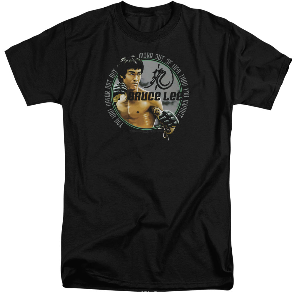 AN OFFCIALLY LICENSED BRUCE LEE EXPECTATIONS MEN'S TALL FIT T-SHIRT BLACK