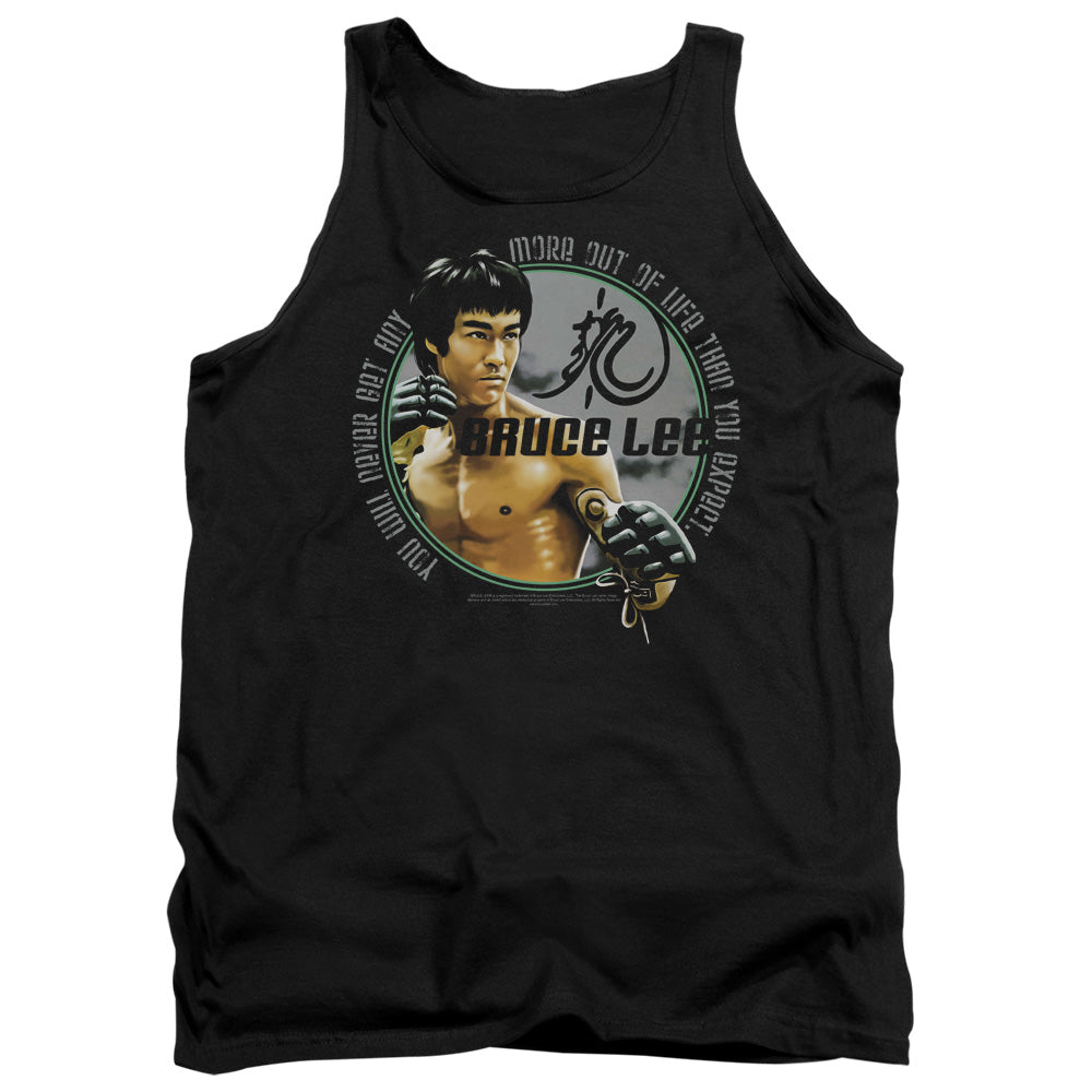 AN OFFCIALLY LICENSED BRUCE LEE EXPECTATIONS ADULT UNISEX TANK TOP BLACK