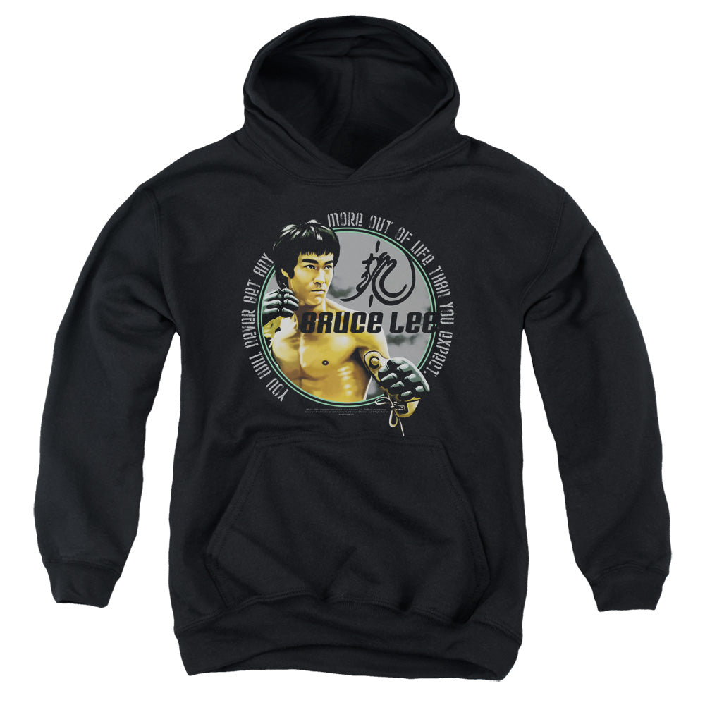 AN OFFCIALLY LICENSED BRUCE LEE EXPECTATIONS YOUTH HOODIE BLACK