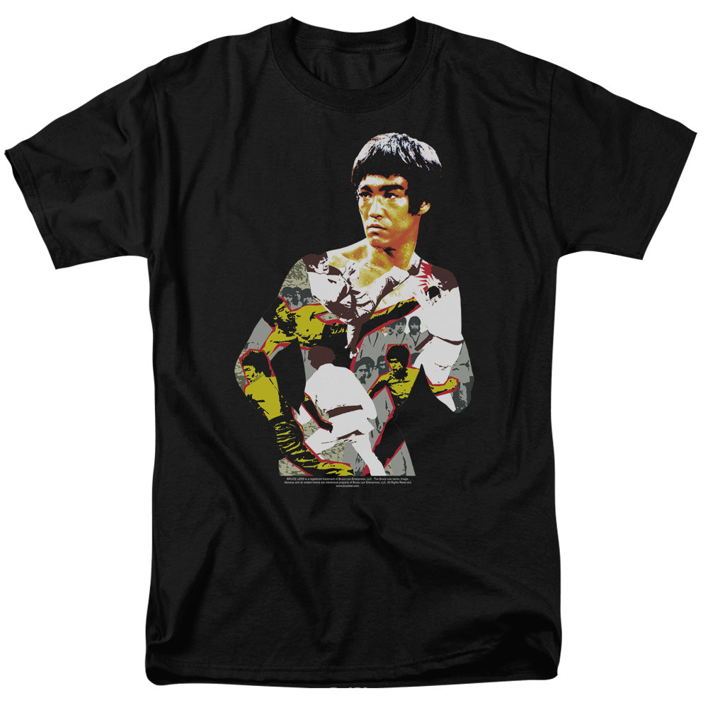 AN OFFCIALLY LICENSED BRUCE LEE BODY OF ACTION MEN'S REGULAR FIT T-SHIRT BLACK