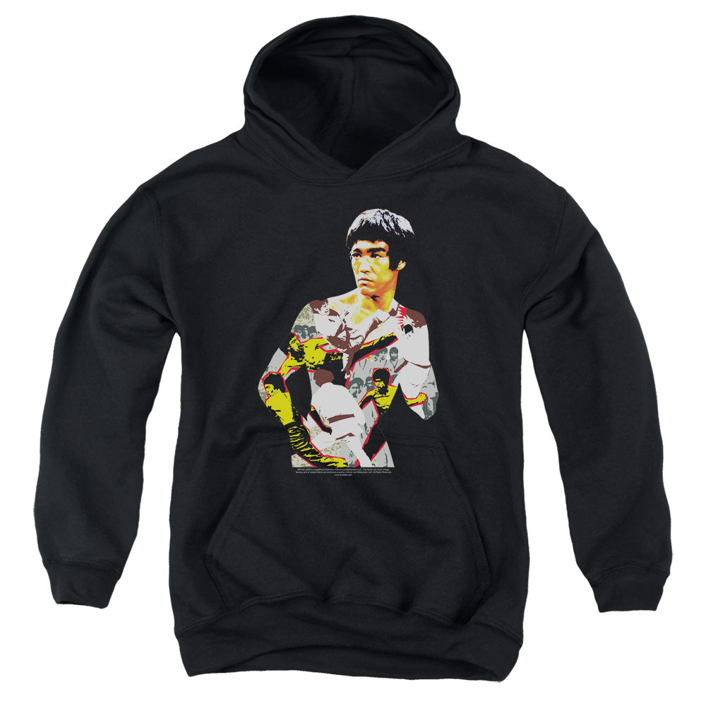 AN OFFCIALLY LICENSED BRUCE LEE BODY OF ACTION YOUTH HOODIE BLACK