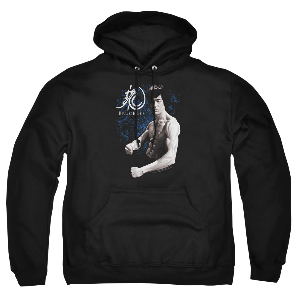 AN OFFCIALLY LICENSED BRUCE LEE DRAGON STANCE ADULT UNISEX PULLOVER HOODIE BLACK