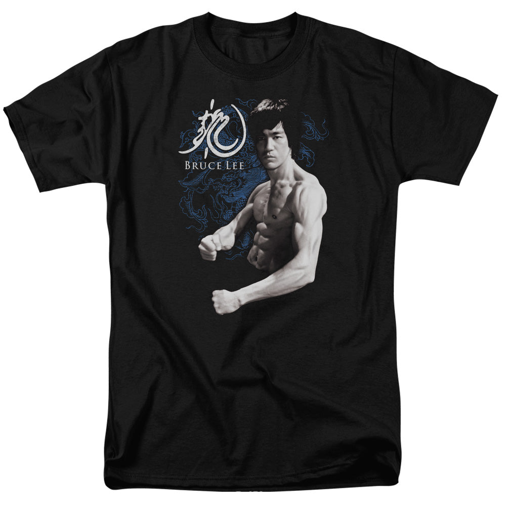 AN OFFCIALLY LICENSED BRUCE LEE DRAGON STANCE MEN'S REGULAR FIT T-SHIRT BLACK