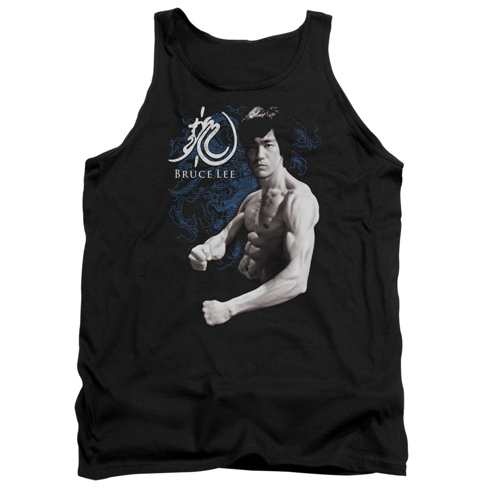AN OFFCIALLY LICENSED BRUCE LEE DRAGON STANCE ADULT UNISEX TANK TOP BLACK