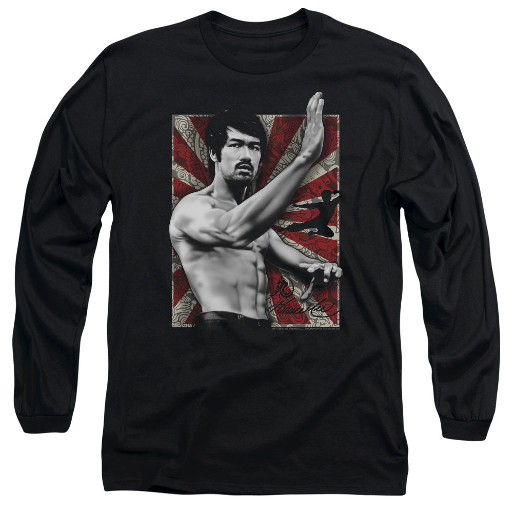 AN OFFCIALLY LICENSED BRUCE LEE CONCENTRATE MEN'S LONG SLEEVE T-SHIRT BLACK