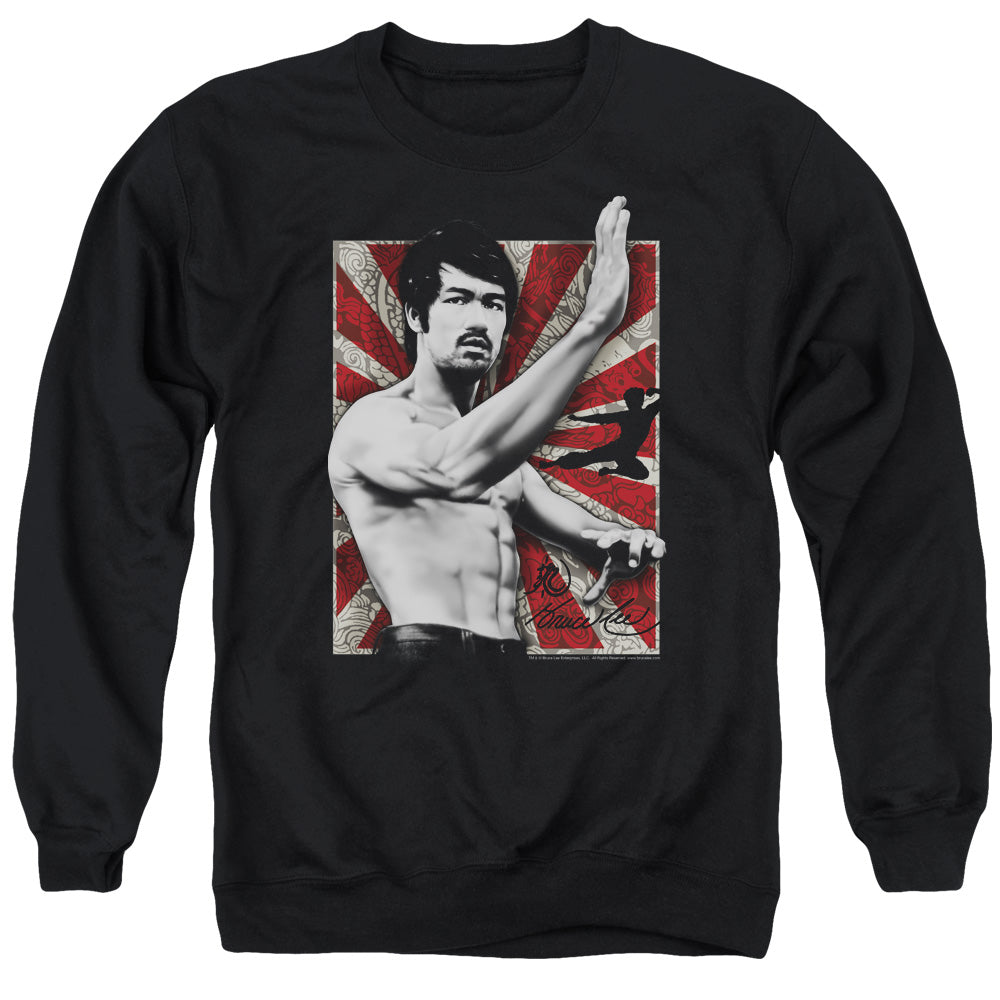 AN OFFCIALLY LICENSED BRUCE LEE CONCENTRATE ADULT UNISEX CREWNECK SWEATSHIRT BLACK