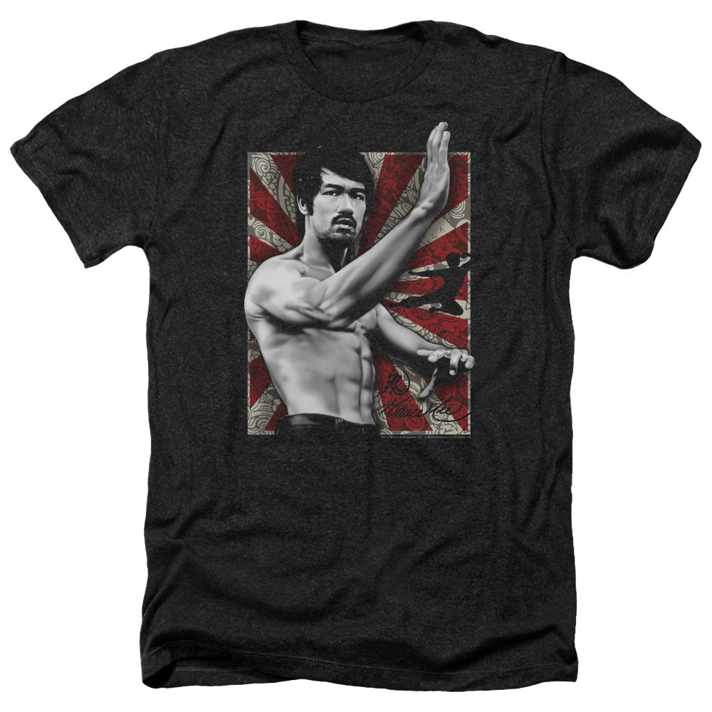 AN OFFCIALLY LICENSED BRUCE LEE CONCENTRATE MEN'S HEATHER T-SHIRT CHARCOAL