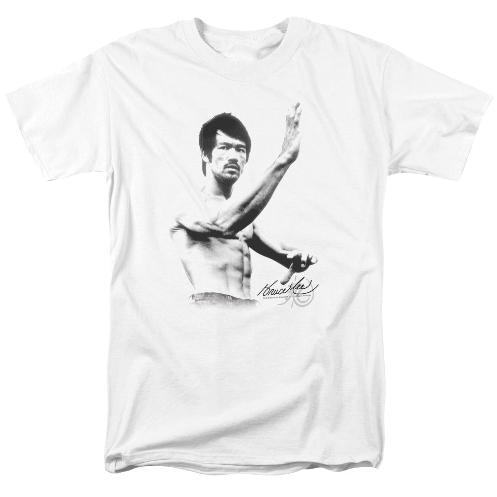 AN OFFCIALLY LICENSED BRUCE LEE SERENITY MEN'S REGULAR FIT T-SHIRT WHITE