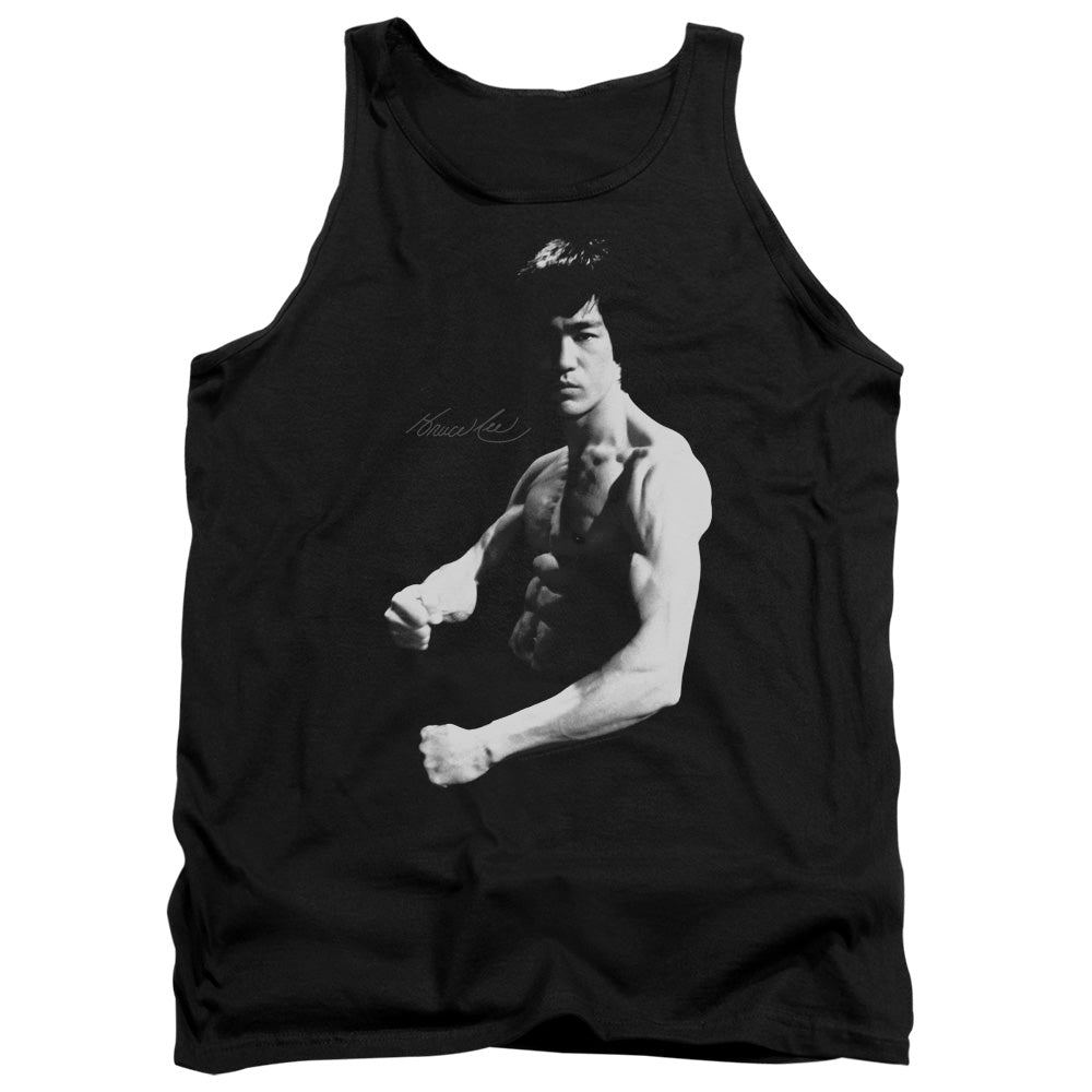 AN OFFCIALLY LICENSED BRUCE LEE STANCE ADULT UNISEX TANK TOP BLACK