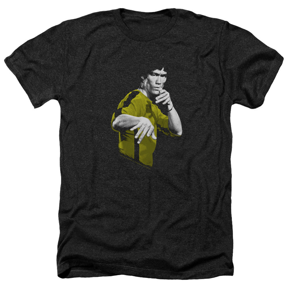 AN OFFCIALLY LICENSED BRUCE LEE SUIT OF DEATH MEN'S HEATHER T-SHIRT CHARCOAL