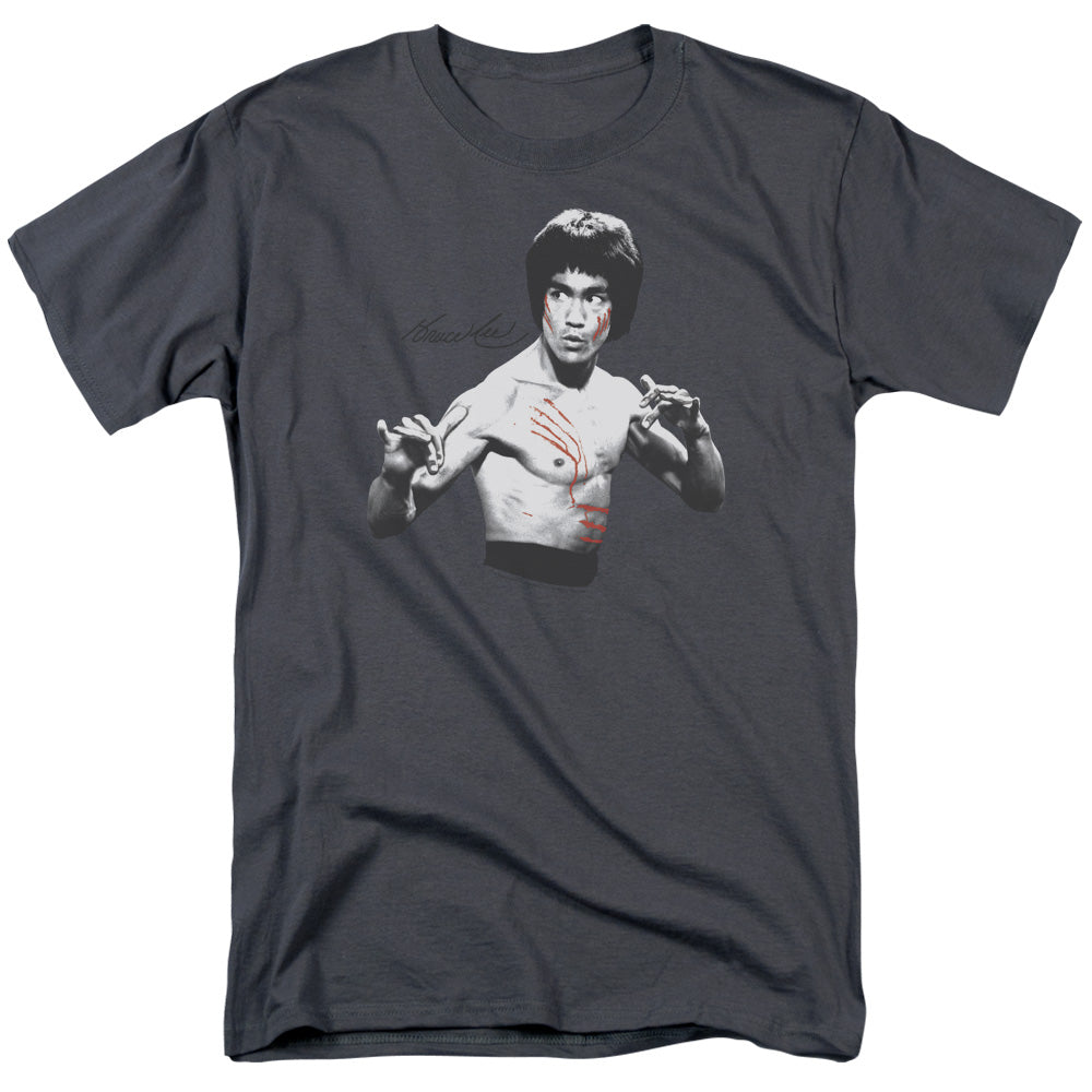 AN OFFCIALLY LICENSED BRUCE LEE FINAL CONFRONTATION MEN'S REGULAR FIT T-SHIRT CHARCOAL