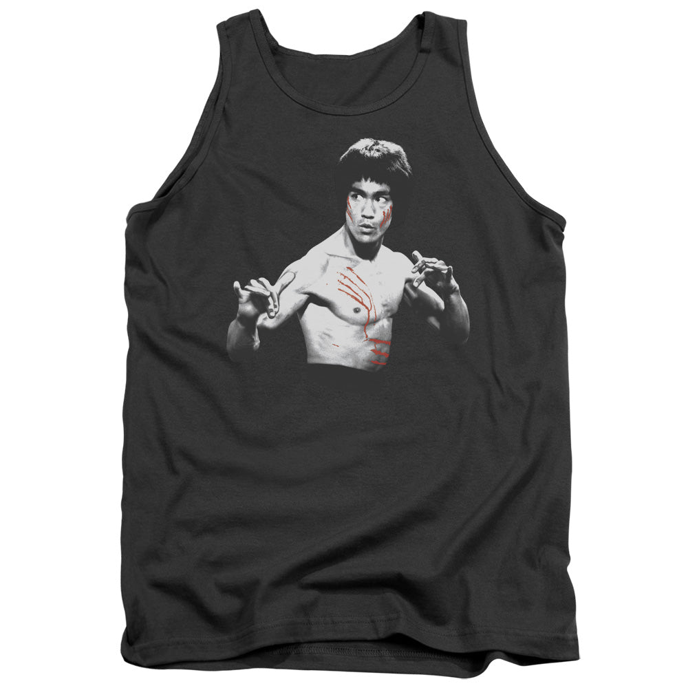 AN OFFCIALLY LICENSED BRUCE LEE FINAL CONFRONTATION ADULT UNISEX TANK TOP CHARCOAL