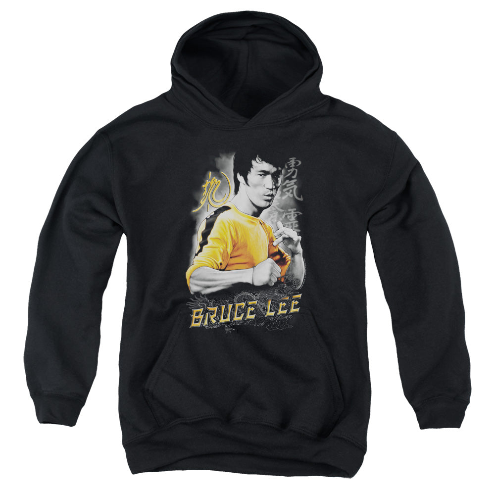 AN OFFCIALLY LICENSED BRUCE LEE YELLOW DRAGON YOUTH HOODIE BLACK