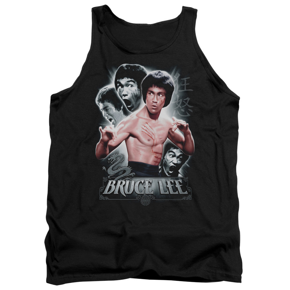 AN OFFCIALLY LICENSED BRUCE LEE INNER FURY ADULT UNISEX TANK TOP BLACK