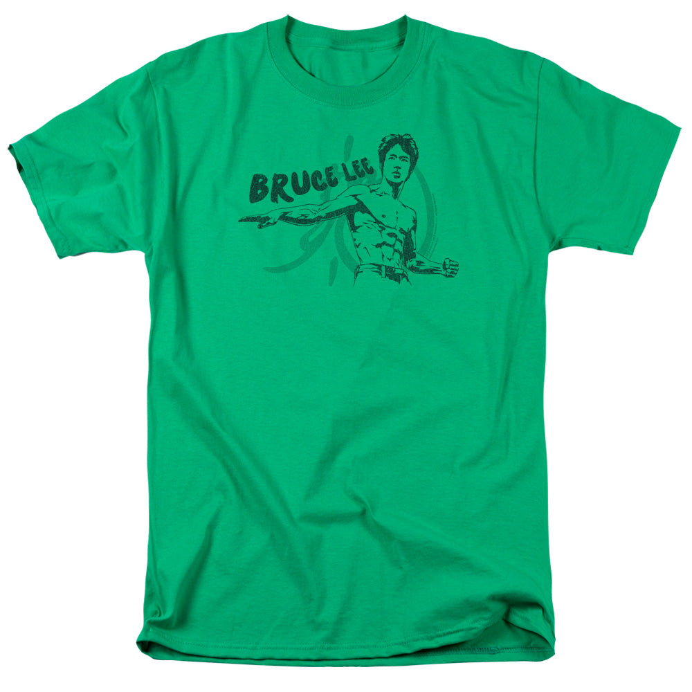 AN OFFCIALLY LICENSED BRUCE LEE BRUSH LEE MEN'S REGULAR FIT T-SHIRT KELLY GREEN