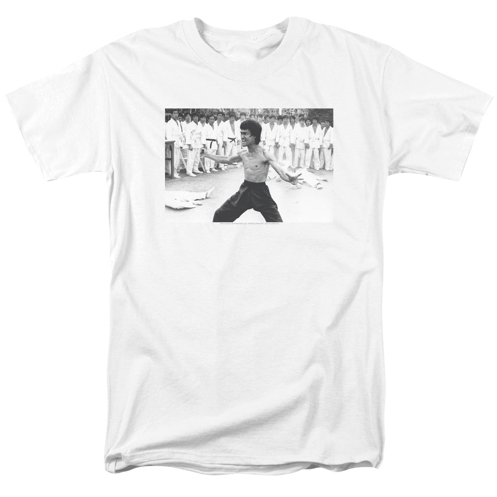 AN OFFCIALLY LICENSED BRUCE LEE TRIUMPHANT MEN'S REGULAR FIT T-SHIRT WHITE