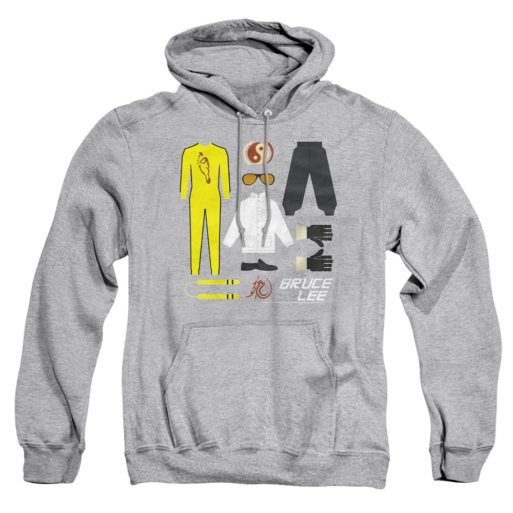 AN OFFCIALLY LICENSED BRUCE LEE LEE GIFT SET ADULT UNISEX PULLOVER HOODIE ATHLETIC HEATHER