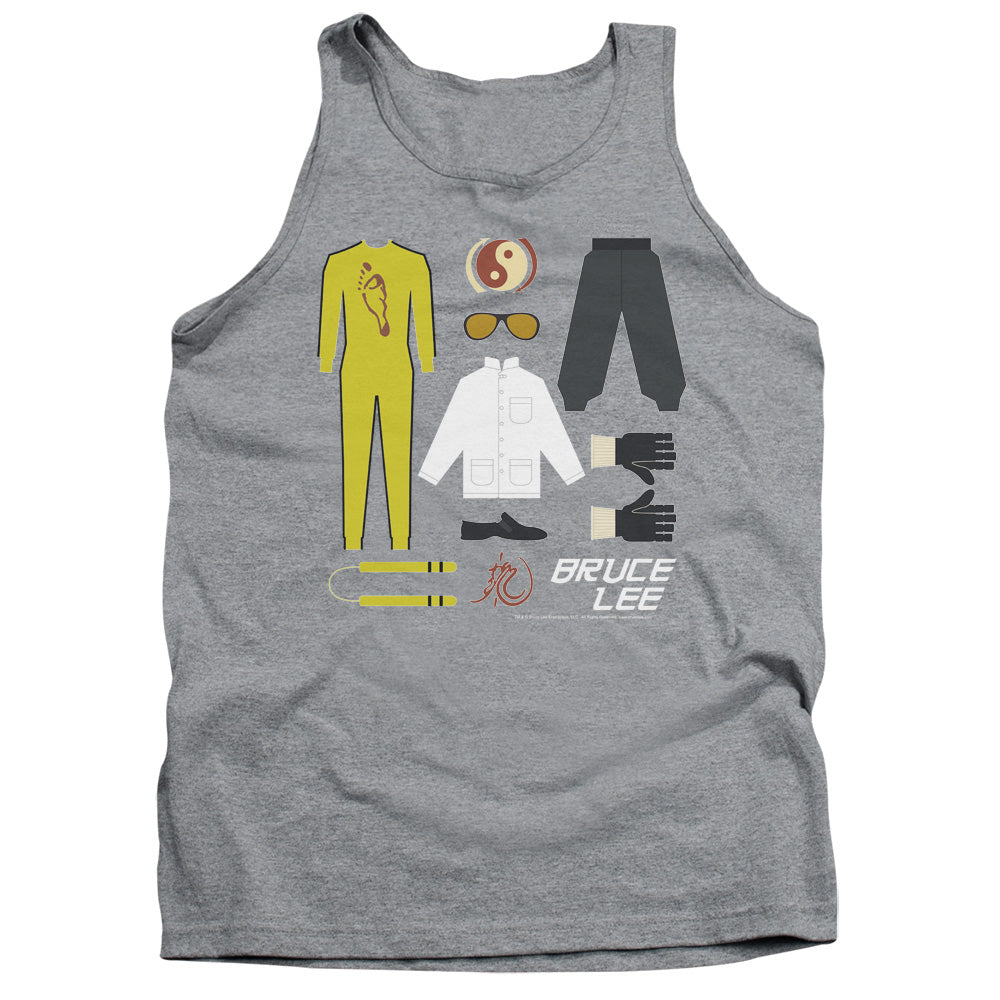 AN OFFCIALLY LICENSED BRUCE LEE LEE GIFT SET ADULT UNISEX TANK TOP ATHLETIC HEATHER