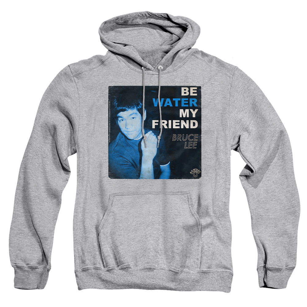AN OFFCIALLY LICENSED BRUCE LEE WATER ADULT UNISEX PULLOVER HOODIE ATHLETIC HEATHER