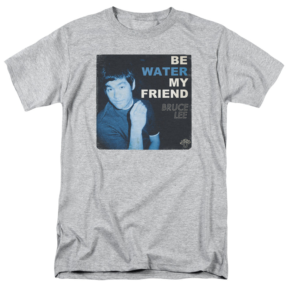 AN OFFCIALLY LICENSED BRUCE LEE WATER MEN'S REGULAR FIT T-SHIRT ATHLETIC HEATHER