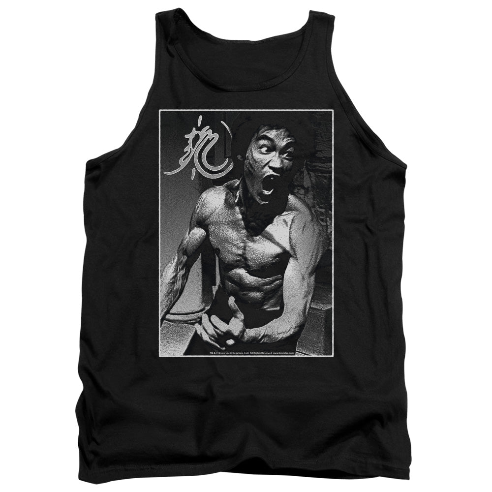 AN OFFCIALLY LICENSED BRUCE LEE FOCUSED RAGE ADULT UNISEX TANK TOP BLACK