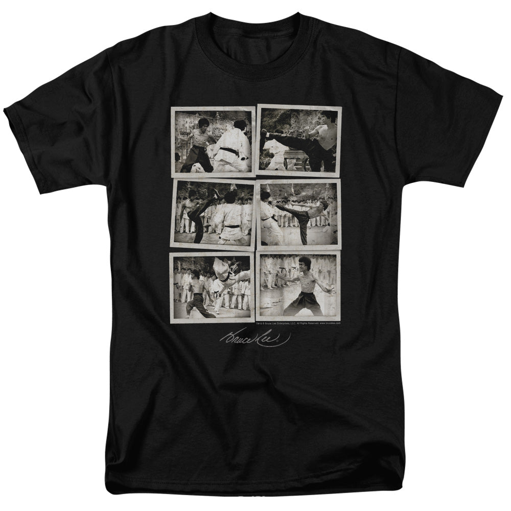 AN OFFCIALLY LICENSED BRUCE LEE SNAP SHOTS MEN'S REGULAR FIT T-SHIRT BLACK
