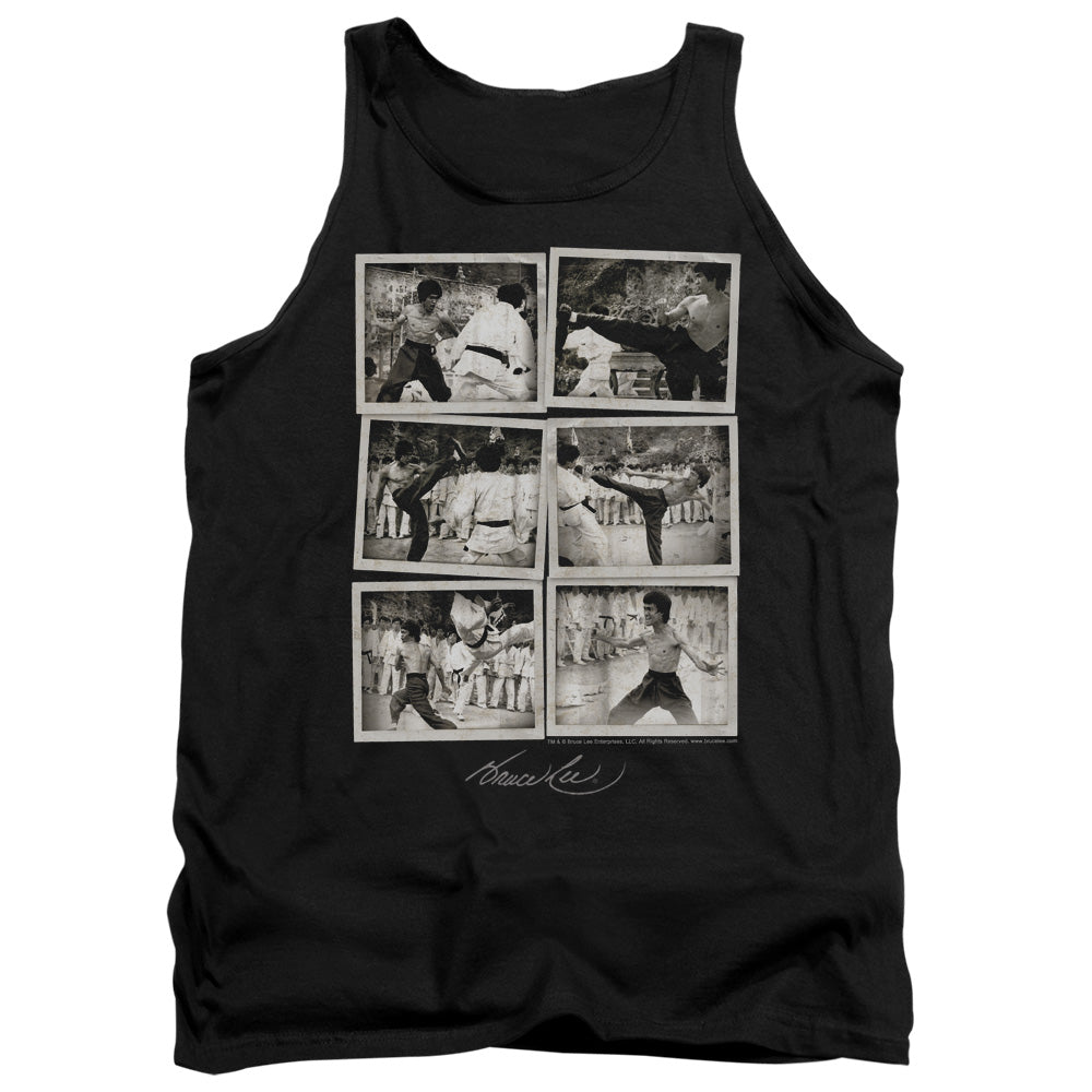AN OFFCIALLY LICENSED BRUCE LEE SNAP SHOTS ADULT UNISEX TANK TOP BLACK