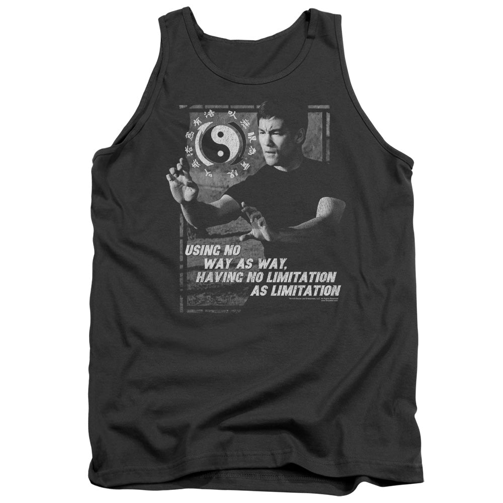 AN OFFCIALLY LICENSED BRUCE LEE NO WAY AS A WAY ADULT UNISEX TANK TOP CHARCOAL