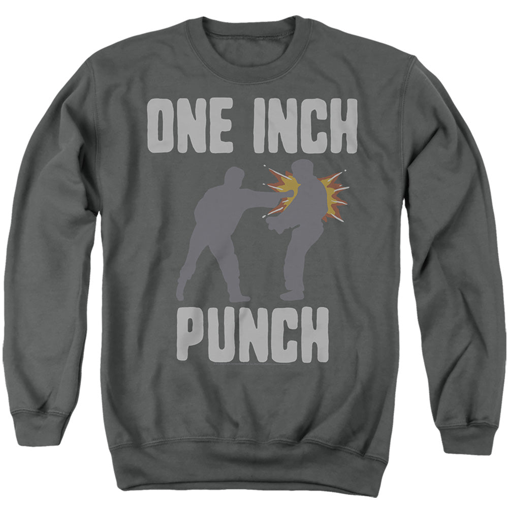 AN OFFCIALLY LICENSED BRUCE LEE THE SMALL BUT MIGHTY ADULT UNISEX CREWNECK SWEATSHIRT CHARCOAL