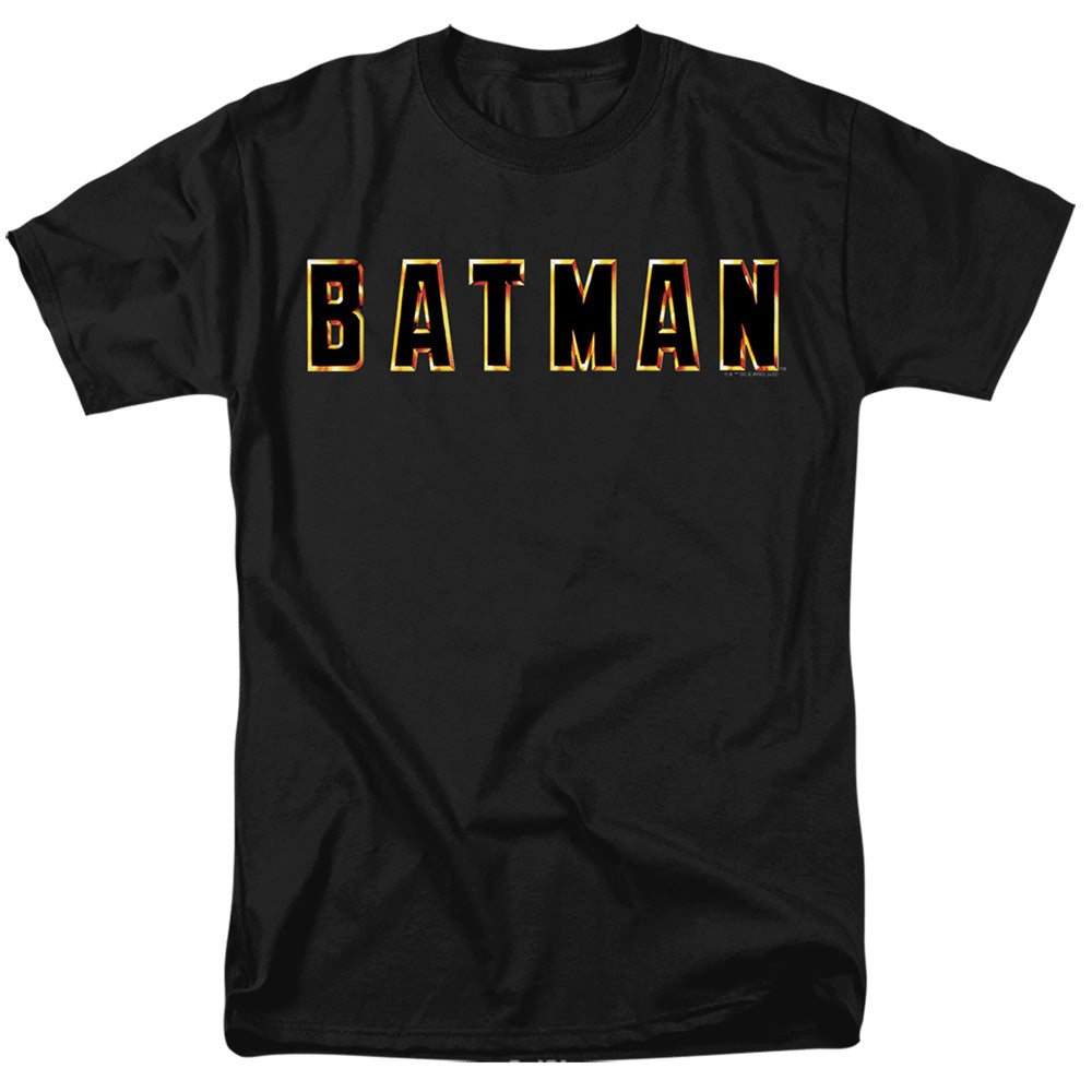 AN OFFCIALLY LICENSED BATMAN (1989) TITLE LOGO MEN'S REGULAR FIT T-SHIRT BLACK