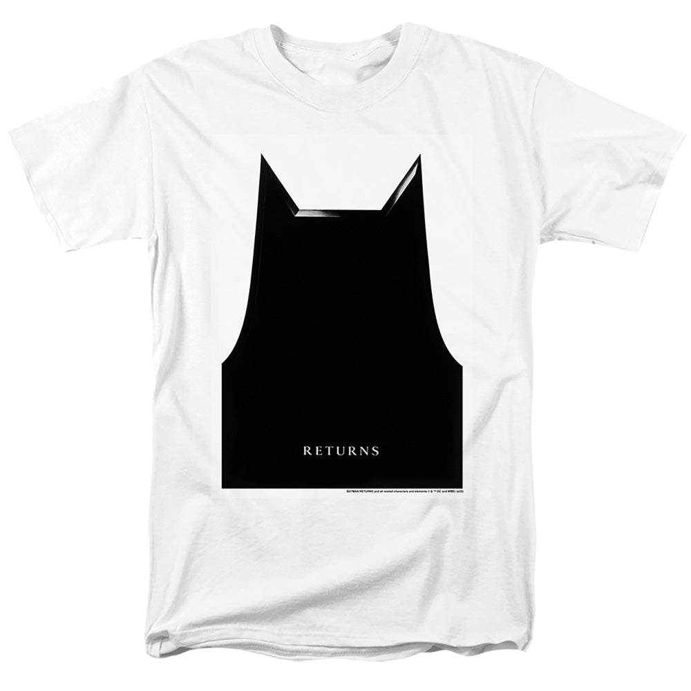 AN OFFCIALLY LICENSED BATMAN RETURNS BAT EARS POSTER MEN'S REGULAR FIT T-SHIRT WHITE