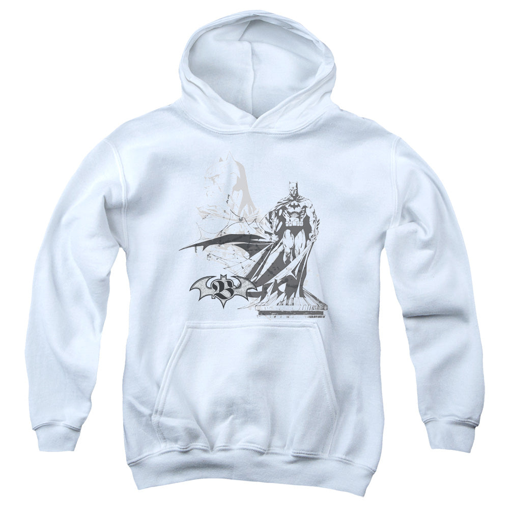 AN OFFCIALLY LICENSED BATMAN OVERSEER YOUTH HOODIE WHITE