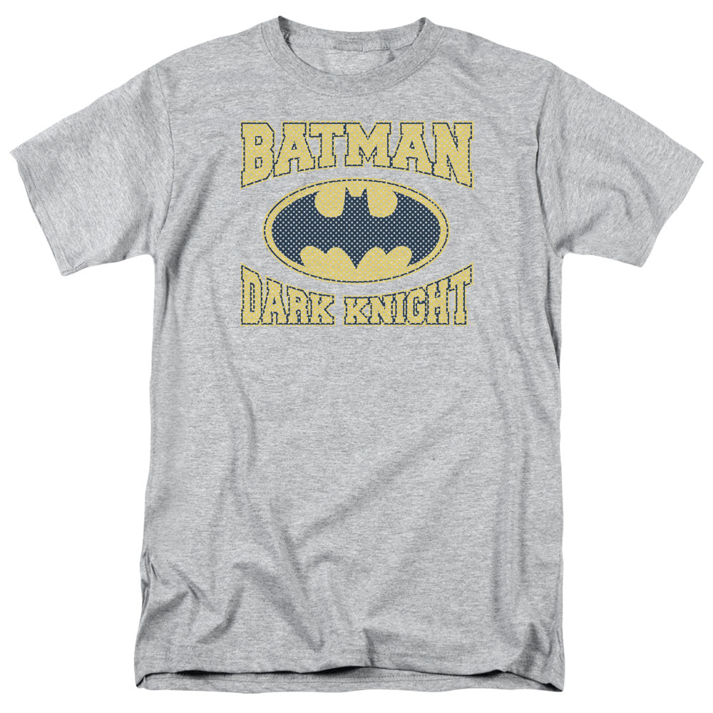 AN OFFCIALLY LICENSED BATMAN DARK KNIGHT JERSEY MEN'S REGULAR FIT T-SHIRT ATHLETIC HEATHER