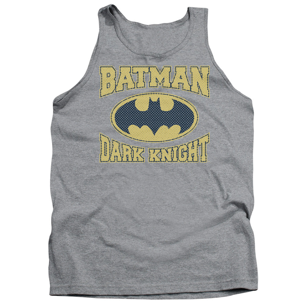 AN OFFCIALLY LICENSED BATMAN DARK KNIGHT JERSEY ADULT UNISEX TANK TOP ATHLETIC HEATHER