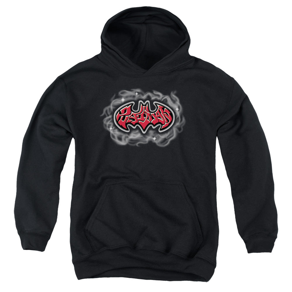 AN OFFCIALLY LICENSED BATMAN HIP HOP LOGO YOUTH HOODIE BLACK