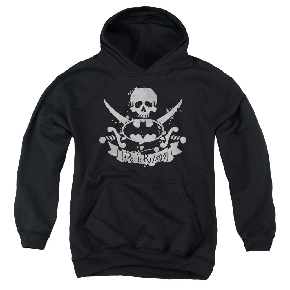 AN OFFCIALLY LICENSED BATMAN DARK PIRATE YOUTH HOODIE BLACK