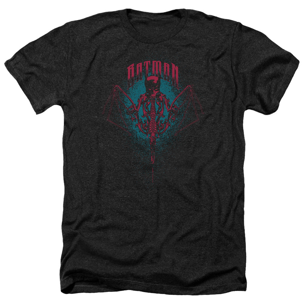 AN OFFCIALLY LICENSED BATMAN CARPE NOCTURN MEN'S HEATHER T-SHIRT CHARCOAL