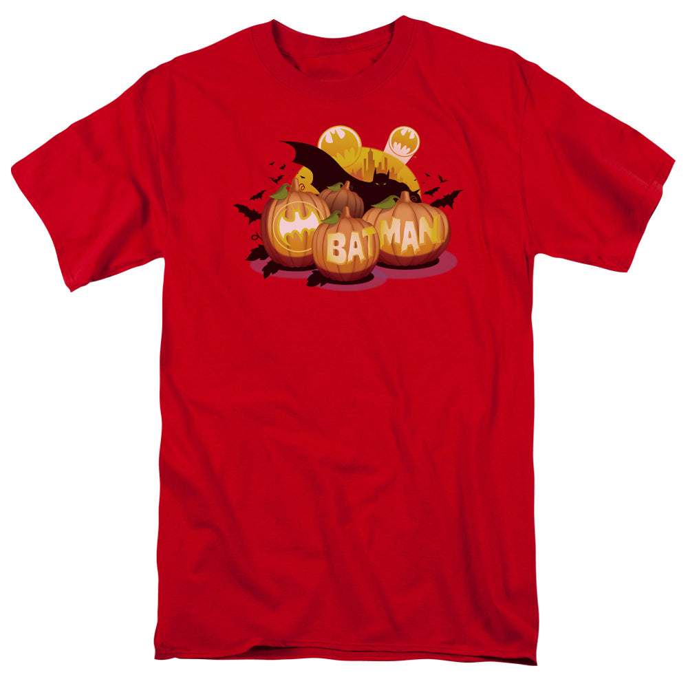 AN OFFCIALLY LICENSED BATMAN BAT O LANTERNS MEN'S REGULAR FIT T-SHIRT RED