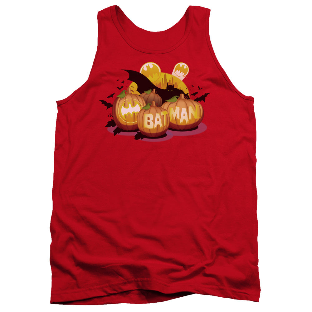AN OFFCIALLY LICENSED BATMAN BAT O LANTERNS ADULT UNISEX TANK TOP RED