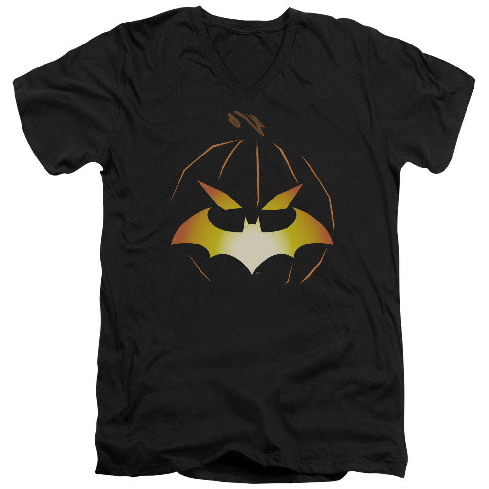 AN OFFCIALLY LICENSED BATMAN JACK OBAT MEN'S V-NECK T-SHIRT BLACK