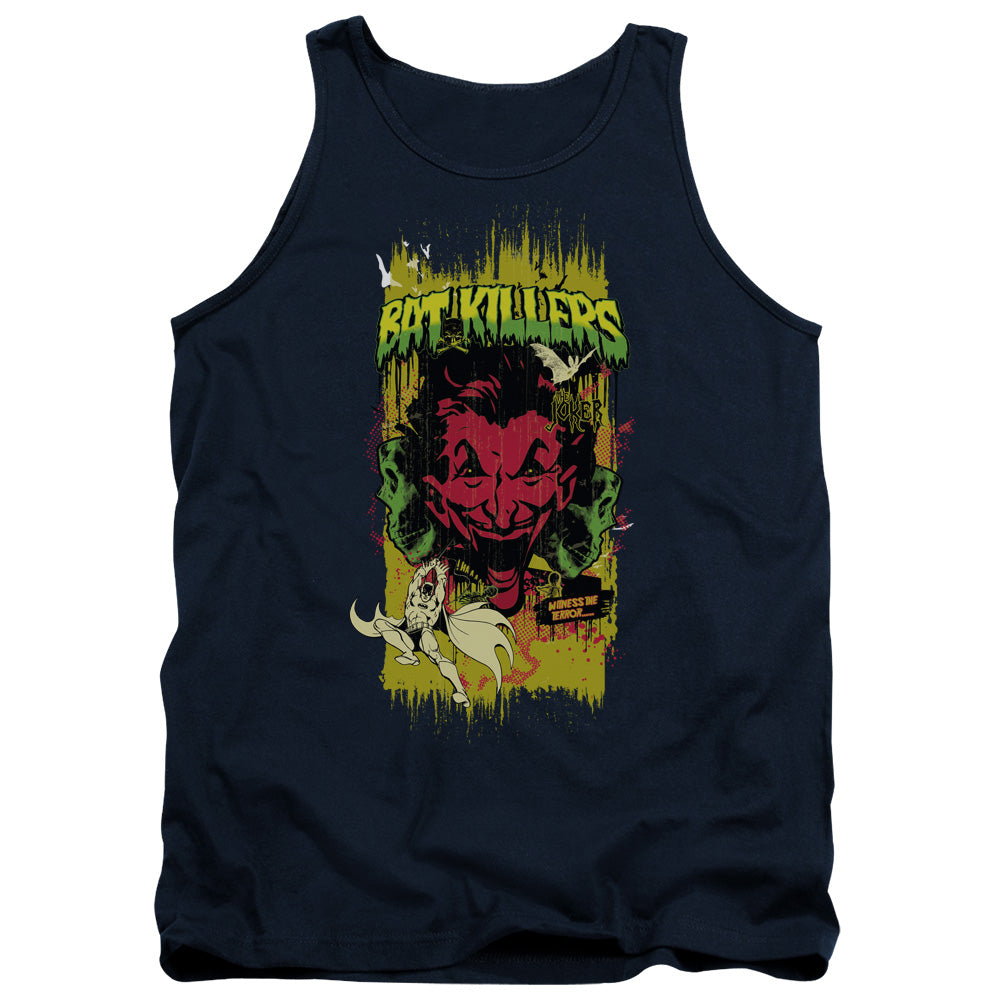 AN OFFCIALLY LICENSED BATMAN BAT KILLERS 2 ADULT UNISEX TANK TOP NAVY